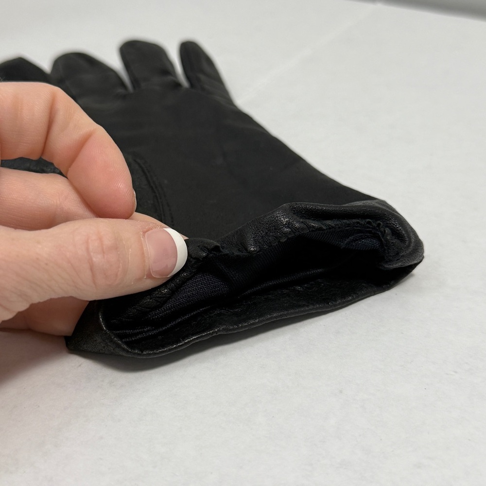 Genuine Leather Fourchette Gloves WPL 12931 Vintage - Picture 6 of 12